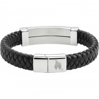 Браслет Zippo Steel Bar Braided Leather Bracelet (22 см) купить в Люберцах