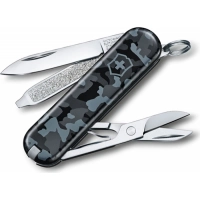 Нож перочинный Victorinox  Classic, сталь X55CrMo14, рукоять Cellidor®, синий камуфляж купить в Люберцах