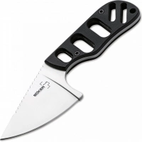 Нож с фиксированным клинком шейный Chad Los Banos Design SFB Neck, Boker Plus 02BO321, сталь 440C Satin, рукоять стеклотекстолит G10 купить в Люберцах