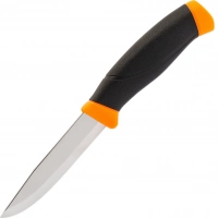 Нож с фиксированным лезвием Morakniv Companion Orange, сталь Sandvik 12C27, рукоять резина/пластик, оранжевый купить в Люберцах