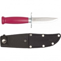 Нож с фиксированным лезвием Morakniv Scout 39 Safe Cerise, сталь Sandvik 12С27, рукоять береза, розовый купить в Люберцах