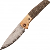 Складной нож Argo Custom Assassin, сталь REX121, рукоять Mokume CF Golde купить в Люберцах