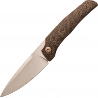 Складной нож In-Yan Custom Assassin, сталь M398, рукоять CF Copper Timascus купить в Люберцах