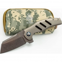 Складной нож Kizer C01C Grey, сталь CPM-S35VN, рукоять титан купить в Люберцах