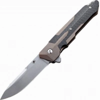 Складной нож Spartan Blades Kranos, сталь CPM-S35VN, рукоять бронзовый титан/черный Carbon fiber купить в Люберцах