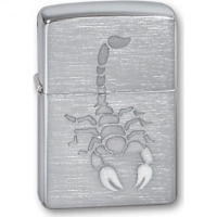 Зажигалка ZIPPO Scorpion Brushed Chrome, латунь с никеле-хром.покрыт., серебр., матов., 36х56х12 мм купить в Люберцах